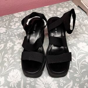 Madden Girl Black Rubber Sandals